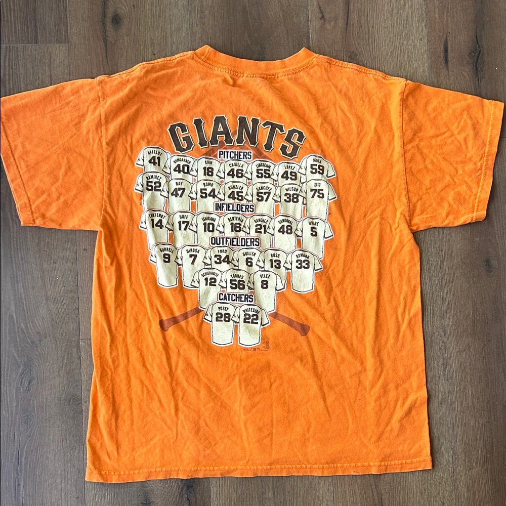 Majestic Orange San Francisco Giants 2010 Champions Graphic Tee !! Large - Picture 5 of 6